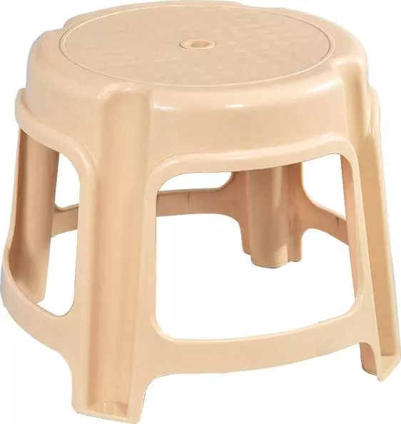 swagath-bathroom-stool-round-shape-4-legs-plastic-glossy-finish-80-kg-load-capacity-marble-beige-for-bathroom-use-ps-03-pack-of-4-pcs