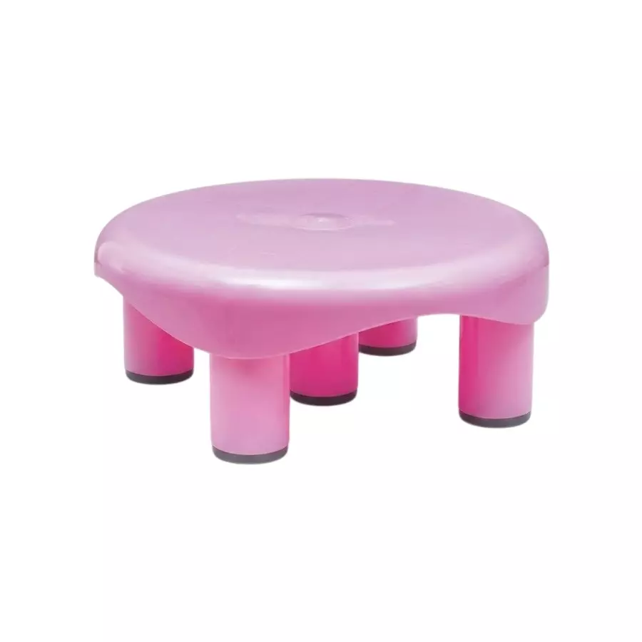 Ankur Relaxo Patla Stool High Grade Polypropylene Virgin Plastic Body and Pink Color for Homes, Shops & More