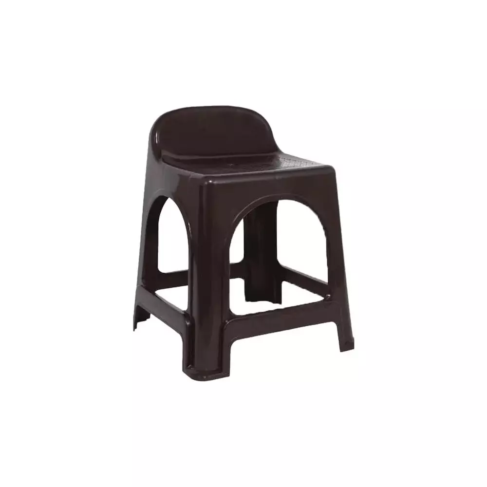 Italica Plastic Rest Stool Brown Color, 9738