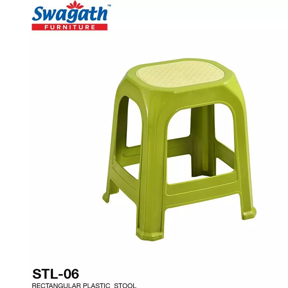 swagath-stl-rectangular-stool-plastic-green-47x28x34-cm-size-for-kitchen-houeshold-bathroom-outdoor-cafeteria-use-stl-06-mhgn-4-pack-of-4-pcs