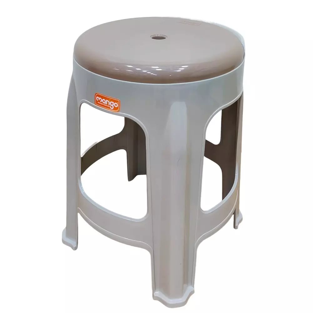Mango GEM Plastic Stool Plaza Top Round for Indoors & Outdoors