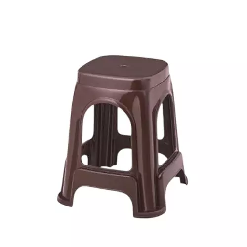 Maharaja Stackable Stool Modern Design Brown Polypropylene for Home, School, Garden & Office, Jupiter_Brown-PK1