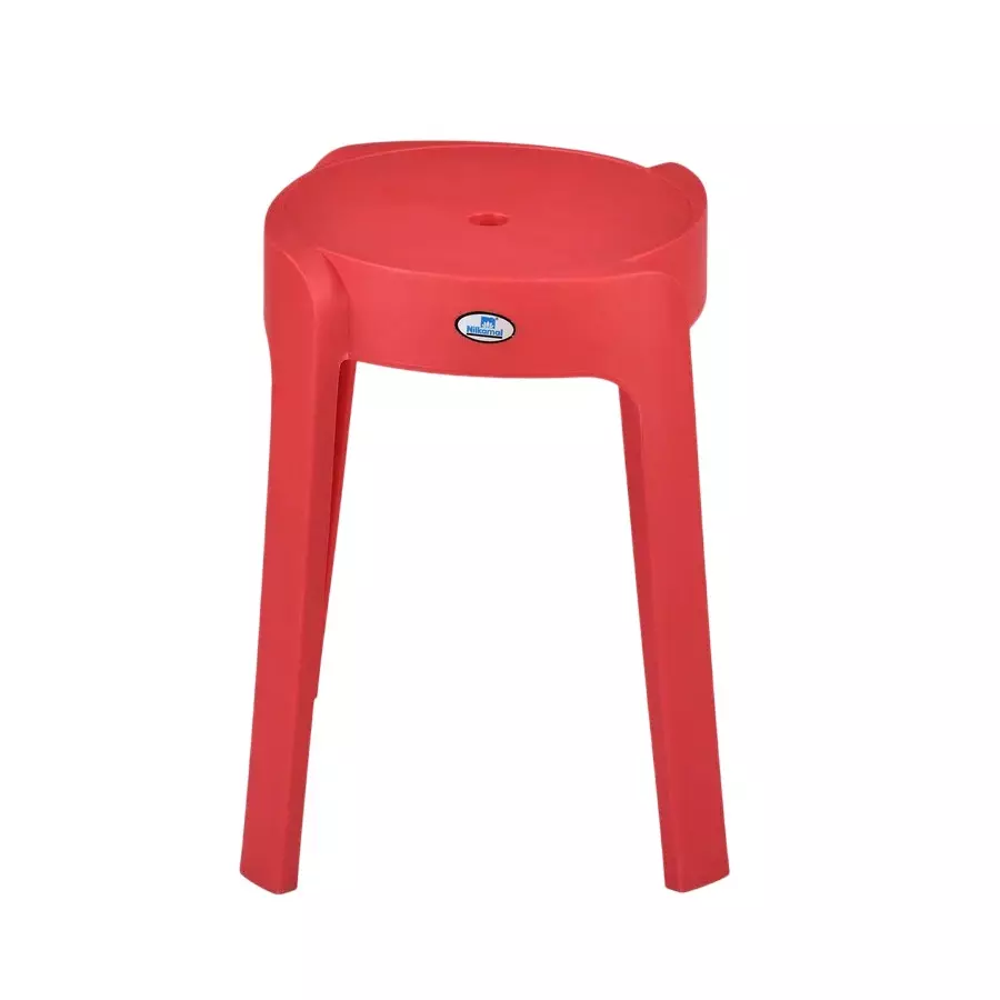Nilkamal Twist Plastic Stool Bright Red Color