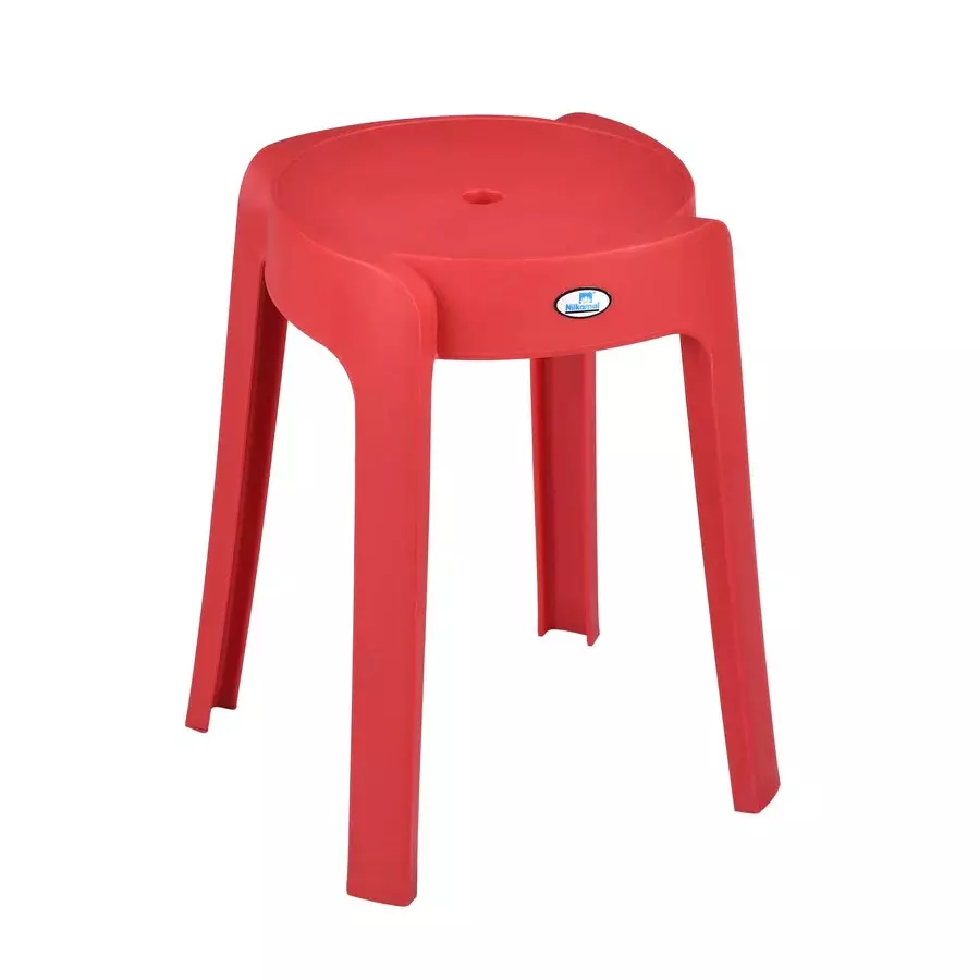 nilkamal-twist-plastic-stool-bright-red-color
