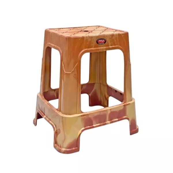 Ankur 57 cm High Taira Stool High Grade Polypropylene Virgin Plastic Body and Sandalwood Color for Homes, Shops & More