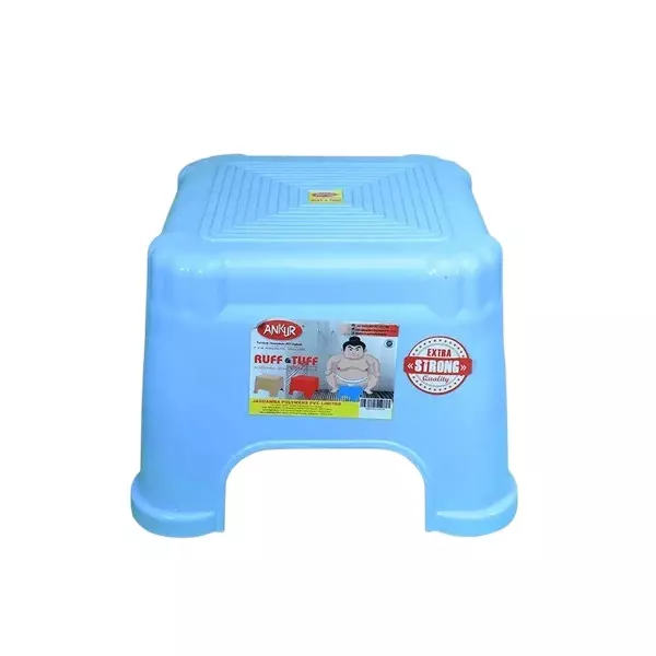 Ankur Ruff N Tuff Patla Stool High Grade Polypropylene Virgin Plastic Body and Blue Color for Homes, Shops & More, FG10064A10