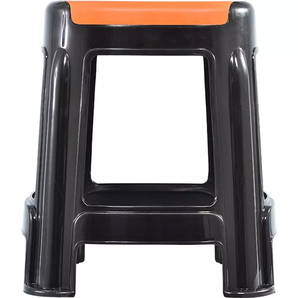 swagath-stool-plastic-45x295x295-cm-12-kg-orange-seat-with-black-body-pre-assembled-for-cafeteria-kitchen-houeshold-work-and-outdoor-use-pack-of-2-pcs