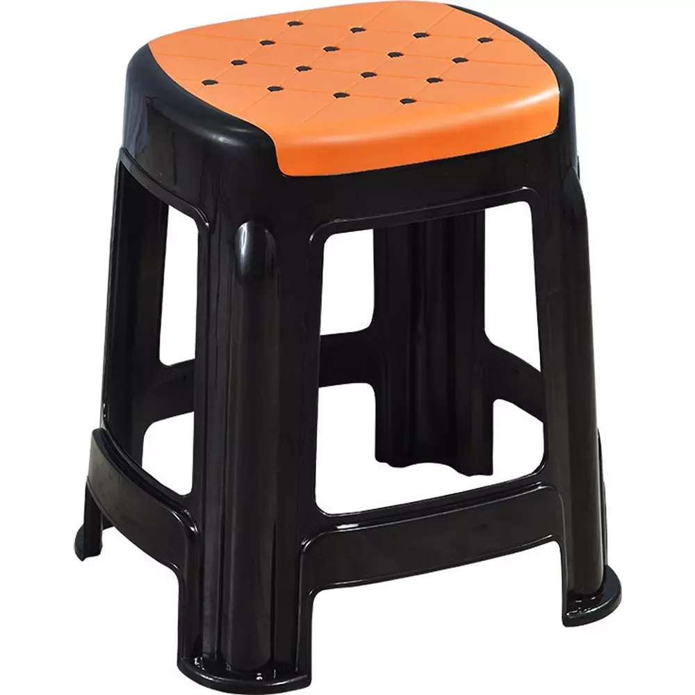 swagath-stool-plastic-45x295x295-cm-12-kg-orange-seat-with-black-body-pre-assembled-for-cafeteria-kitchen-houeshold-work-and-outdoor-use-pack-of-2-pcs