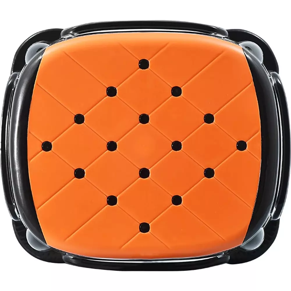 swagath-stool-plastic-27x315x28-cm-530-g-orange-seat-with-black-body-pre-assembled-for-cafeteria-kitchen-houeshold-work-and-outdoor-use-pack-of-2-pcs