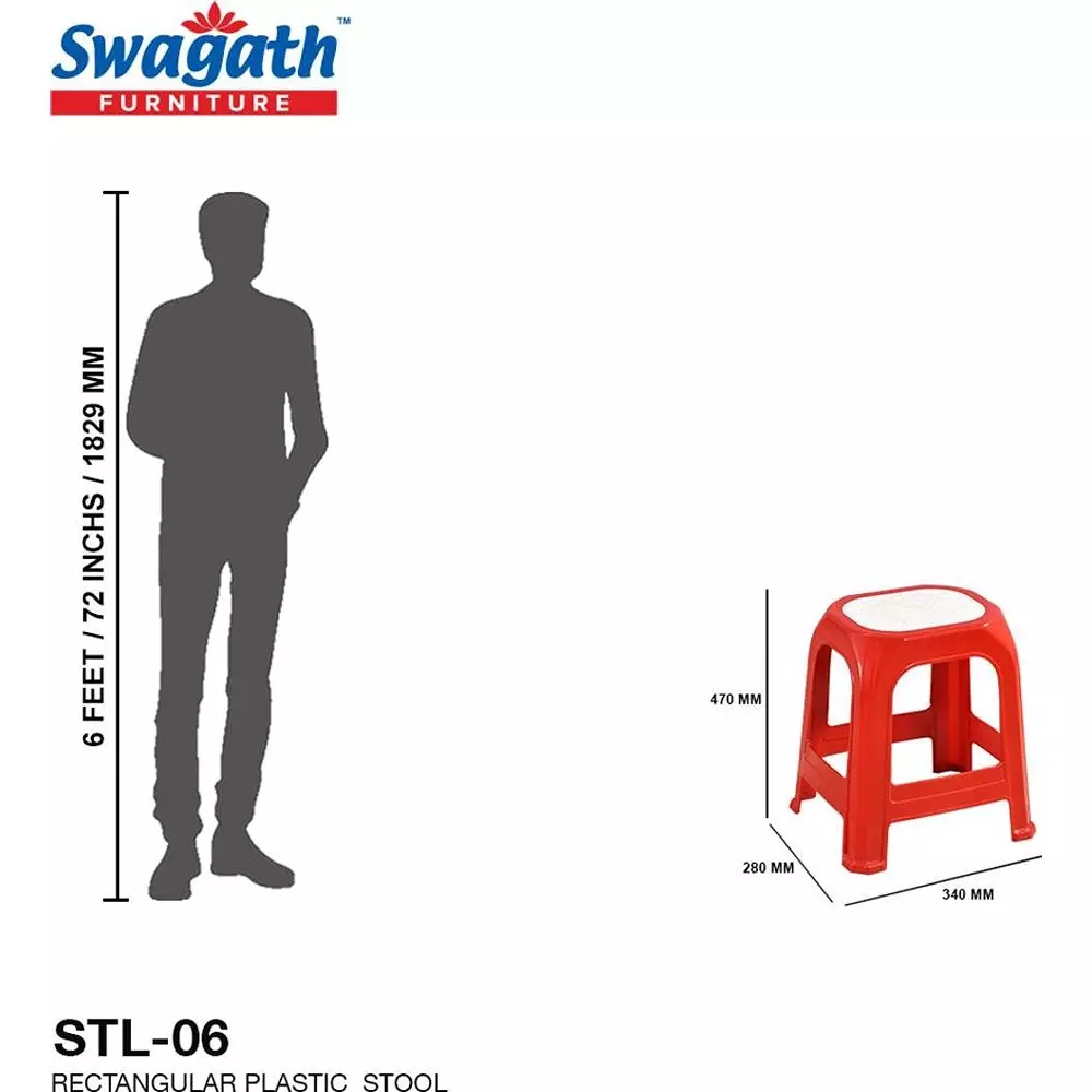 swagath-stl-stool-plastic-red-47x28x34-cm-size-for-kitchen-houeshold-bathroom-outdoor-cafeteria-use-stl-06-br-4-pack-of-4-pcs