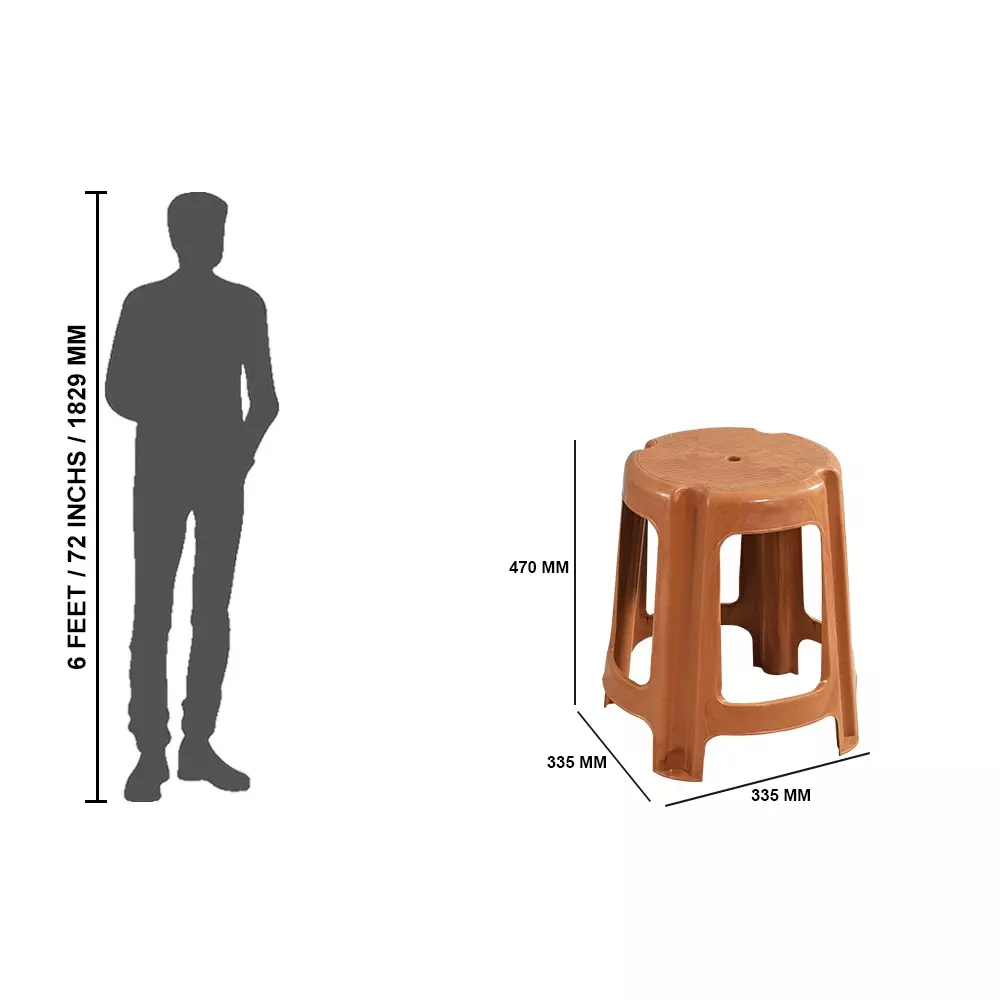 swagath-brown-plastic-round-stool-for-indoor-outdoor-cafeteria-set-of-4