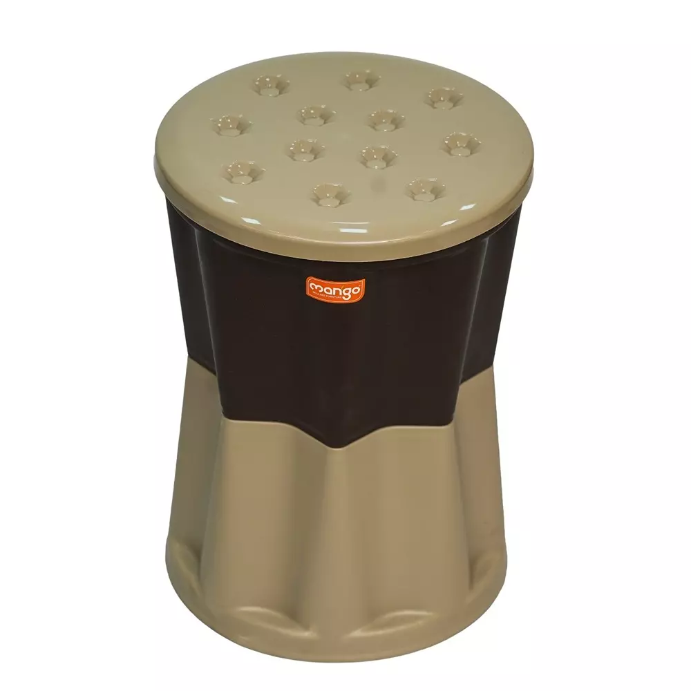 Mango PEPPER Plastic Stool 304.8x381x431.8 mm Plaza Top / Black