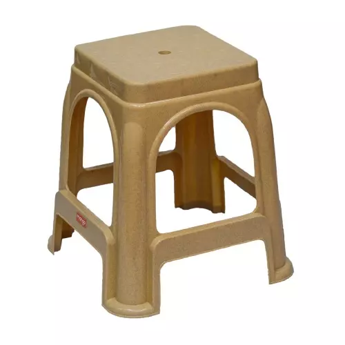 Mango KREMLIN Plastic Stool 304.8x381x482.6 mm Marble Beige