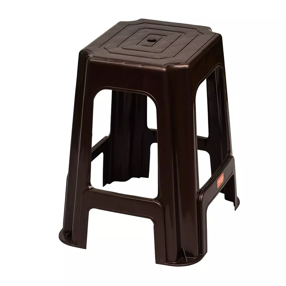 Mango NAWAB Plastic Stool 304.8x381x482.6 mm Weather Brown