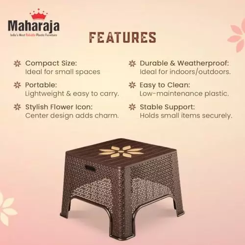 maharaja-magic-plastic-decorative-stool-square-shape-stylish-flower-design-teakwood