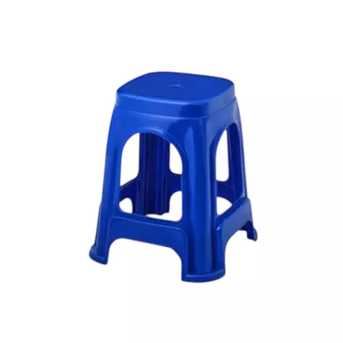 Maharaja Stackable Stool Modern Design Blue Polypropylene for Home, School, Garden & Office, Jupiter_Blue-PK1