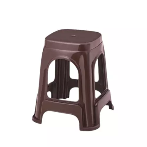 Maharaja Stackable Stool With Modern Design Brown Polypropylene for Home, School, Garden & Office, Jupiter_Brown-PK2 (Pack of 2 Pcs)