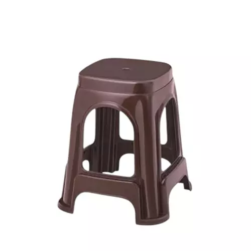 Maharaja Stackable Stool With Modern Design Brown Polypropylene for Home, School, Garden & Office, Jupiter_Brown-PK6 (Pack of 6 Pcs)