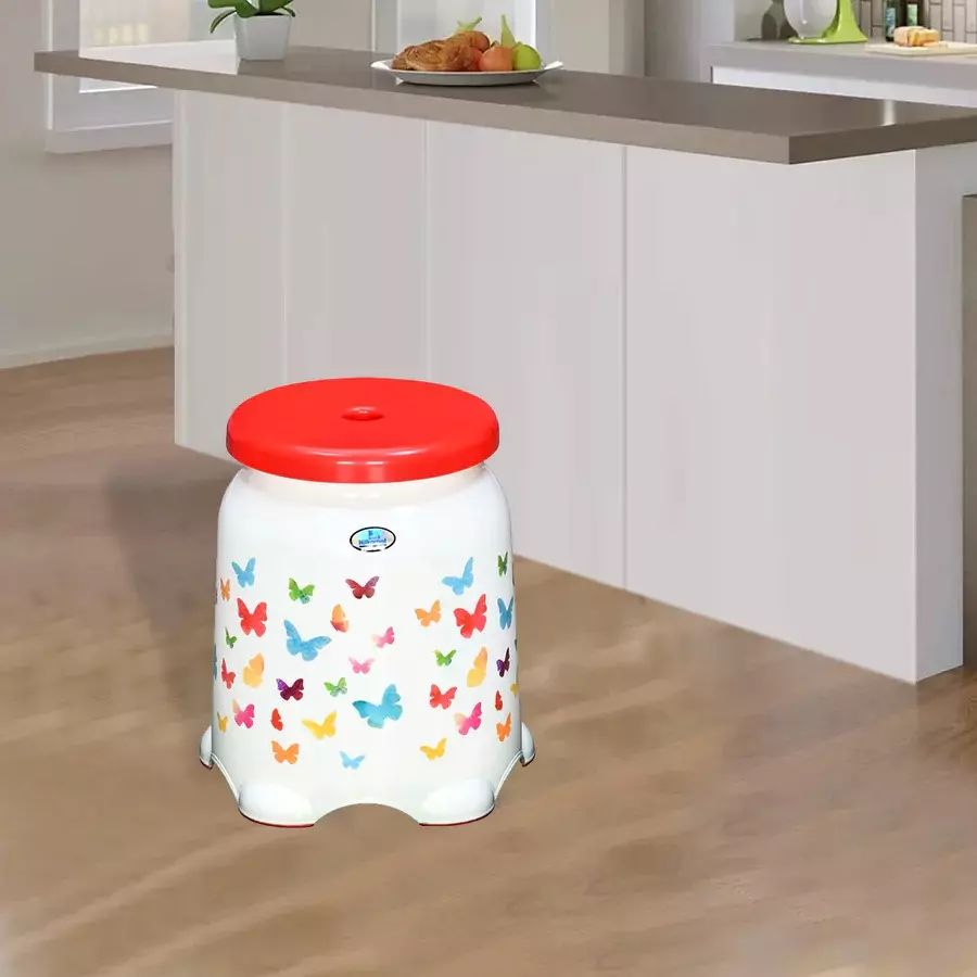nilkamal-stl-plastic-stool-butterfly-cream-bright-red-color