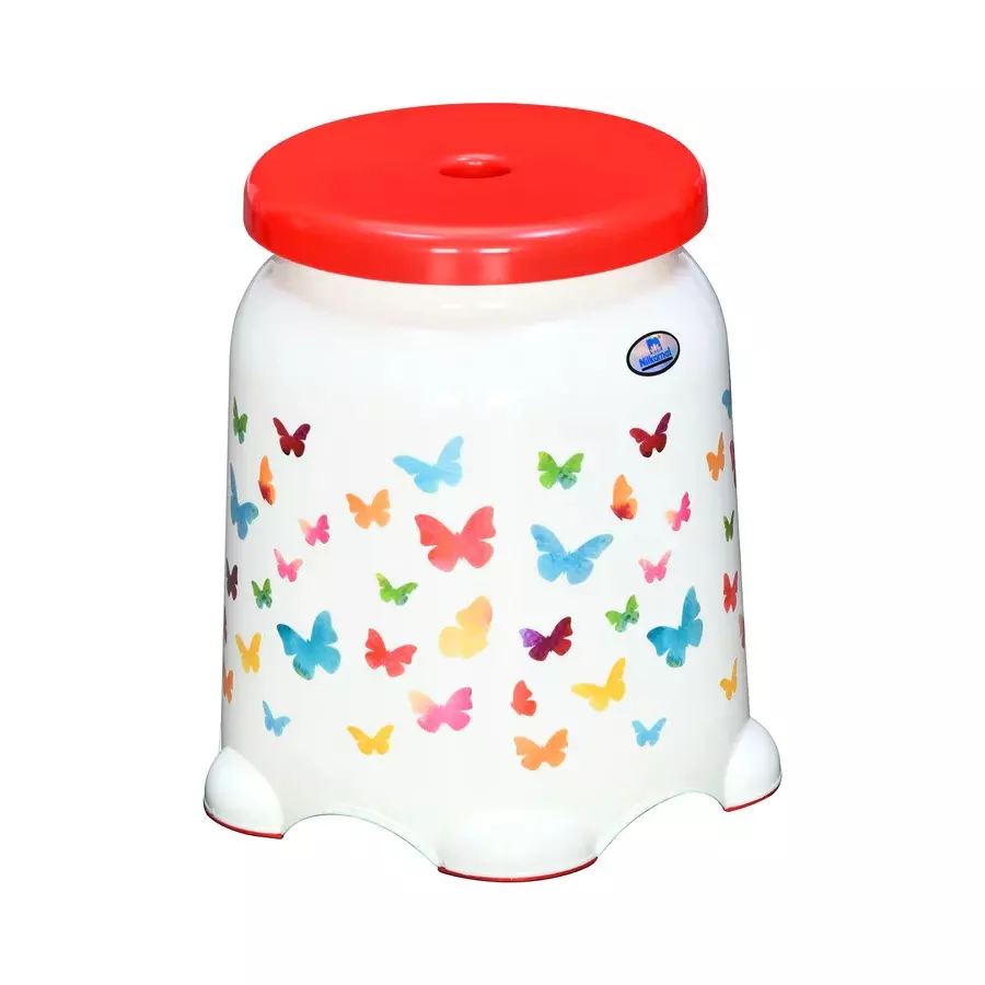nilkamal-stl-plastic-stool-butterfly-cream-bright-red-color