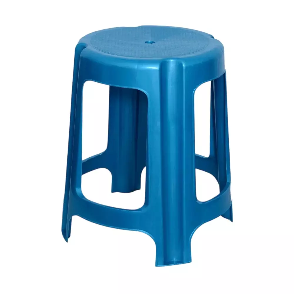 Ankur Pleasure Stool High Grade Polypropylene Virgin Plastic Body and Blue Color for Homes, Shops & More