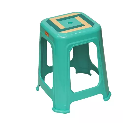Mango INSTA Plastic Stool 304.8x381x482.6 mm Marina Blue