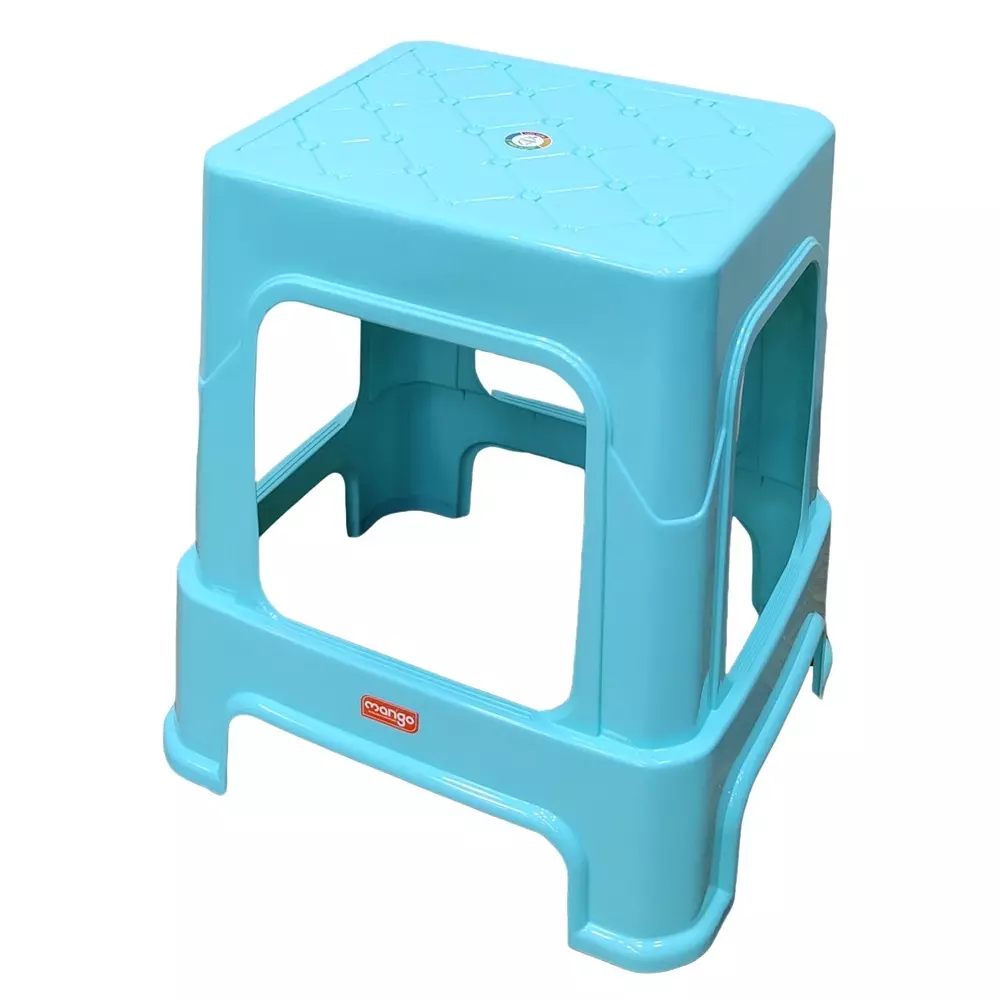Mango SIKANDAR Plastic Stool 304.8x381x533.4 mm Marina Blue