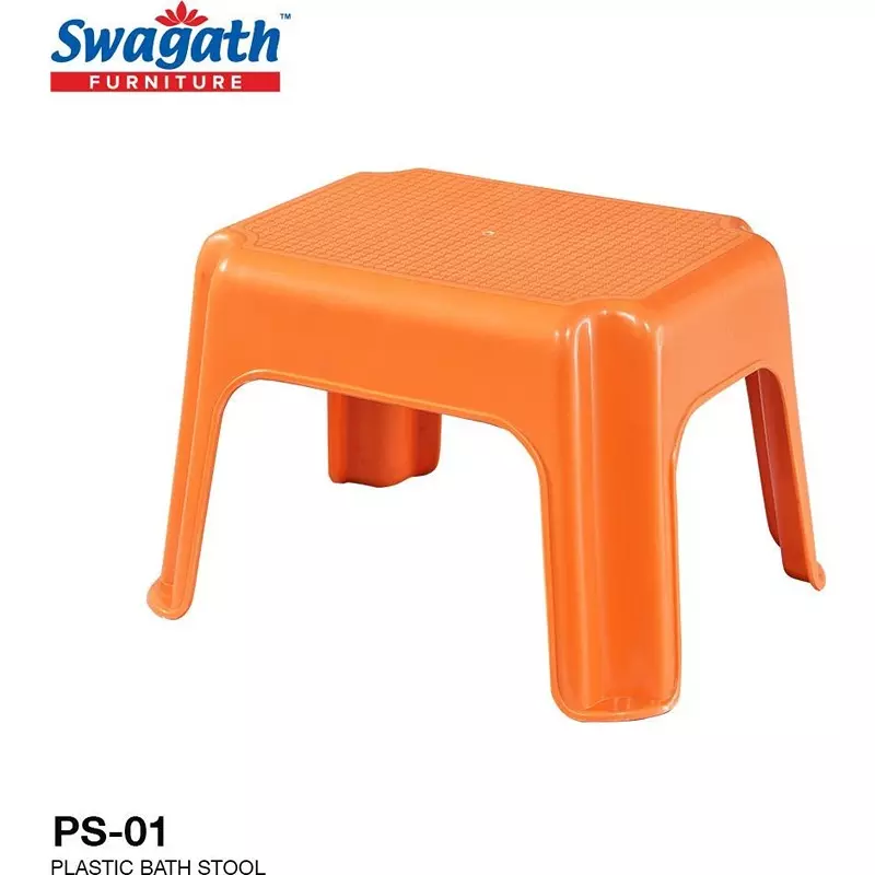 swagath-plastic-stool-orange-color-for-bathroom-ps-01-series-pack-of-4-pcs