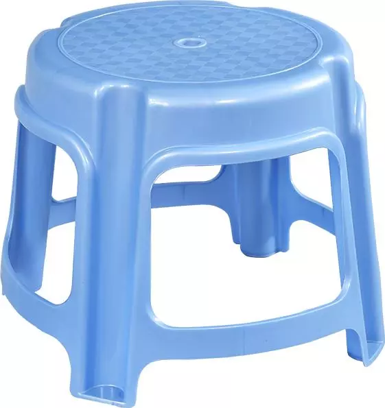 swagath-bathroom-stool-round-shape-4-legs-plastic-glossy-finish-80-kg-load-capacity-blue-for-bathroom-use-ps-03