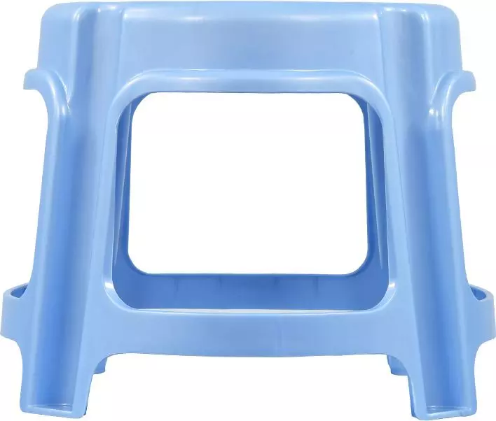 swagath-bathroom-stool-round-shape-4-legs-plastic-glossy-finish-80-kg-load-capacity-blue-for-bathroom-use-ps-03