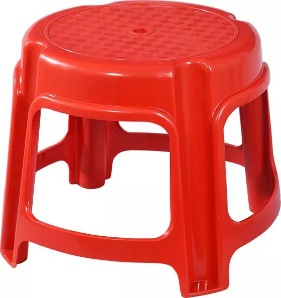 swagath-bathroom-stool-round-shape-4-legs-plastic-glossy-finish-80-kg-load-capacity-red-for-bathroom-use-ps-03