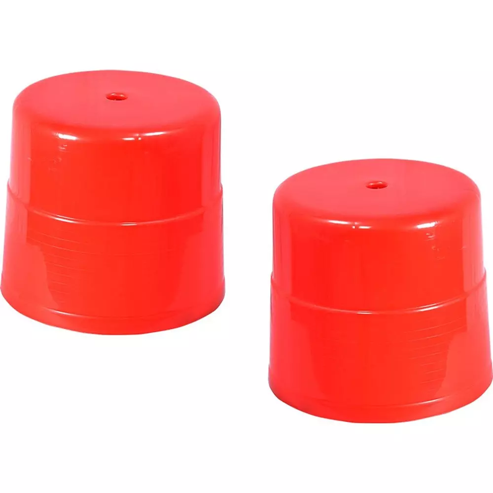 Swagath Plastic Stool Round Shape Red 74 Kg Load Capacity for Indoor & Outdoor Use, PS-04 (Pack of 2 Pcs)