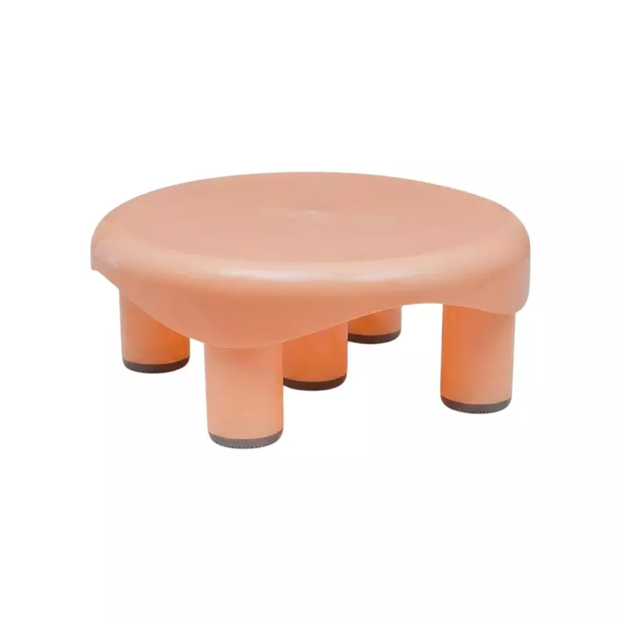 Ankur Relaxo Patla Stool High Grade Polypropylene Virgin Plastic Body and Orange Color for Homes, Shops & More