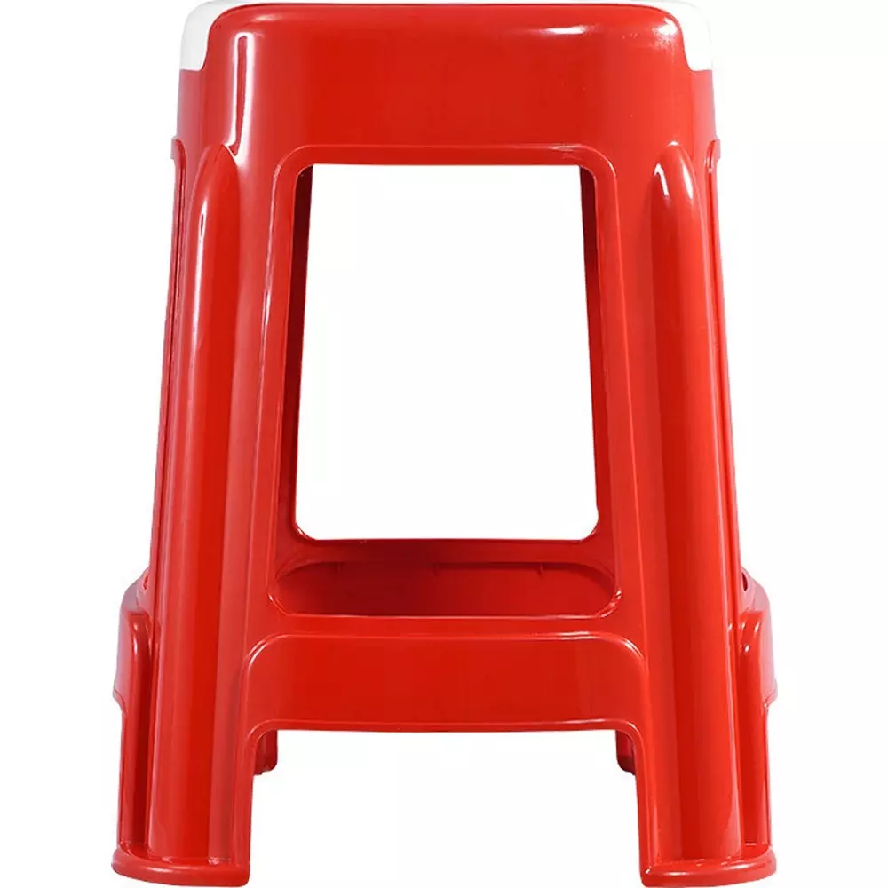 swagath-stool-plastic-45x295x295-cm-12-kg-white-seat-with-red-body-pre-assembled-for-cafeteria-kitchen-houeshold-work-and-outdoor-use-pack-of-2-pcs