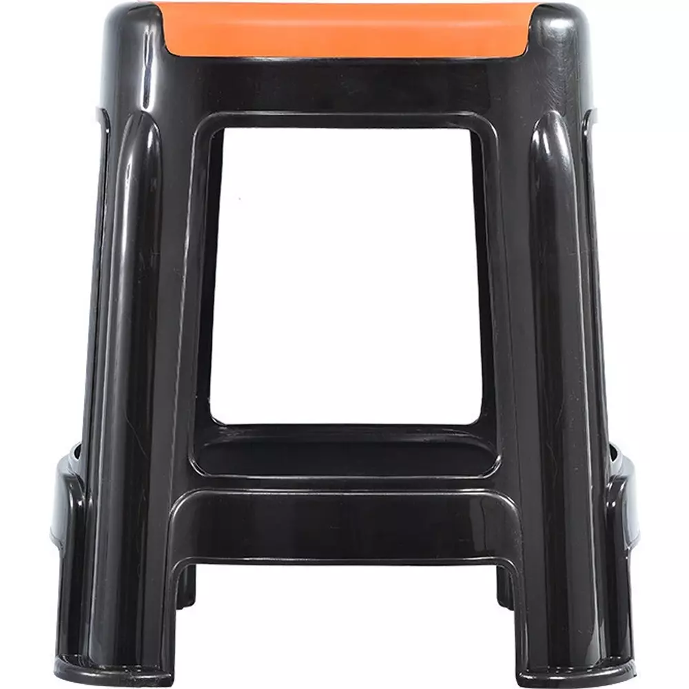swagath-stool-plastic-45x295x295-cm-12-kg-orange-seat-with-black-body-pre-assembled-for-cafeteria-kitchen-houeshold-work-and-outdoor-use-pack-of-4-pcs