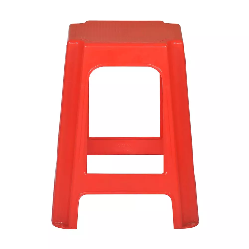 Nilkamal STL07  Plastic  Stool (Bright Red)