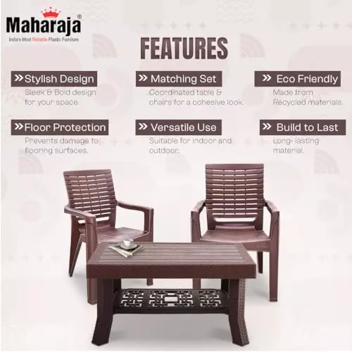 maharaja-singham-chair-table-kit-with-arm-rest-premium-design-brown-plastic-for-home-school-garden-office-polo_singham102-brown-pk2