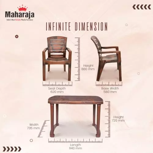maharaja-4-seater-chair-dining-table-kit-with-arm-rest-teakwood-plastic-for-home-school-garden-office-din_101_teakwood-4