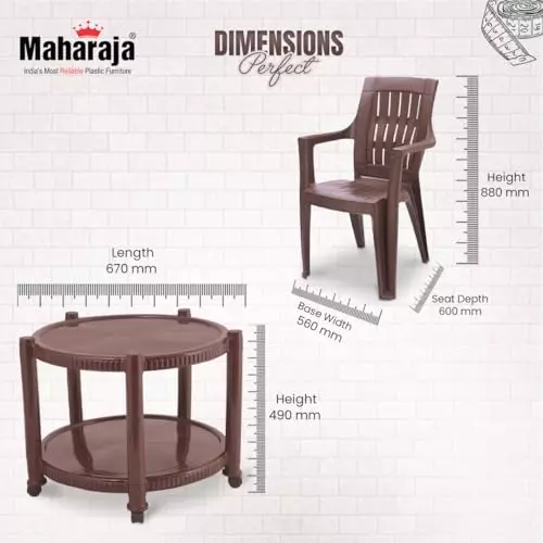 maharaja-chair-table-kit-with-arm-rest-space-saving-design-brown-plastic-for-home-school-garden-office-t5_omega-brown-pk4