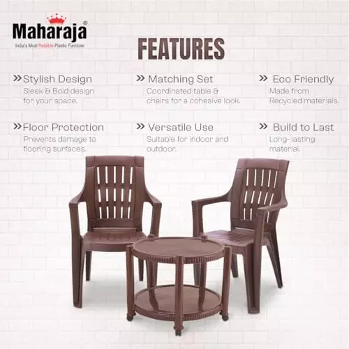 maharaja-chair-table-kit-with-arm-rest-space-saving-design-brown-plastic-for-home-school-garden-office-t5_omega-brown-pk4