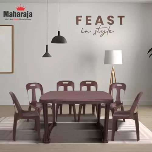 maharaja-crysta-dining-table-with-6-chairs-plastic-for-indoor-outdoor-dining-brown