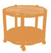 Nilkamal CENTBLE 11 Plastic Center Table Pear Wood