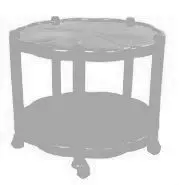 Nilkamal CENTBLE 11 Plastic Center Table Silver Wood