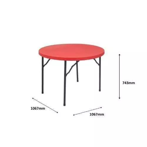 SUPREME Disc Plastic Foldable Tabel Red
