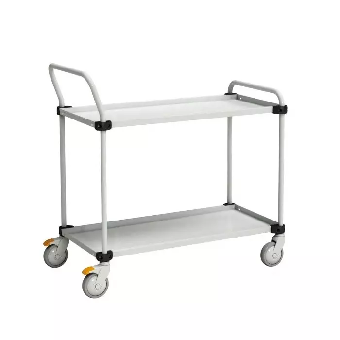 Treston 2 Shelf Steel Trolley Trolley 890x530x1020 mm 150kg Load, TRTA4082