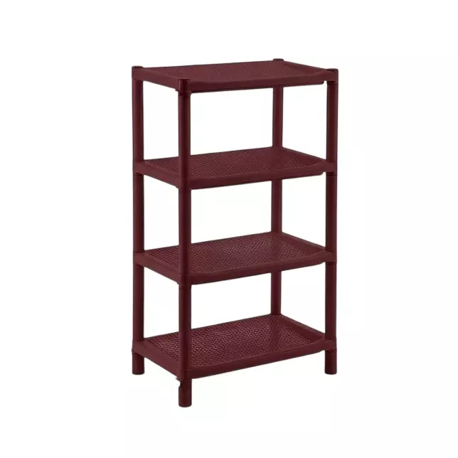Ankur Step Rack-4 High Grade Polypropylene Virgin Plastic Body and Brown Color for Homes, Shops & More
