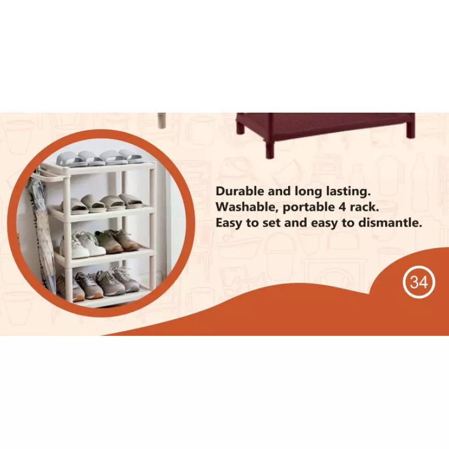 ankur-step-rack-4-high-grade-polypropylene-virgin-plastic-body-and-brown-color-for-homes-shops-more