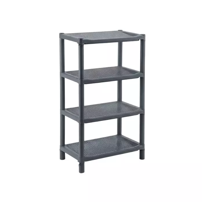 Ankur Step Rack-4 High Grade Polypropylene Virgin Plastic Body and Grey Color for Homes, Shops & More