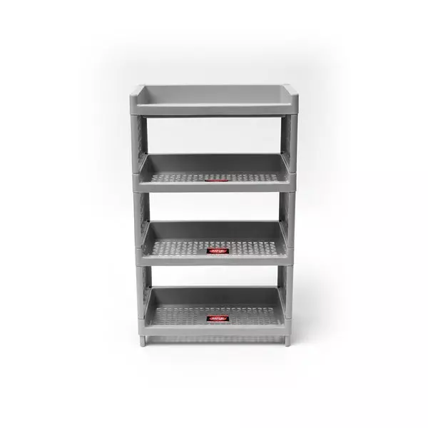 ankur-440-mm-high-stacko-rack-4-high-grade-polypropylene-virgin-plastic-body-and-grey-color-for-homes-shops-more