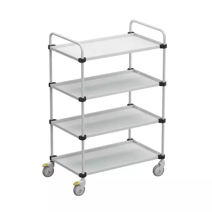 Treston 4 Shelf Steel Trolley Trolley 1000x530 mm 300kg Load, TRTA5104